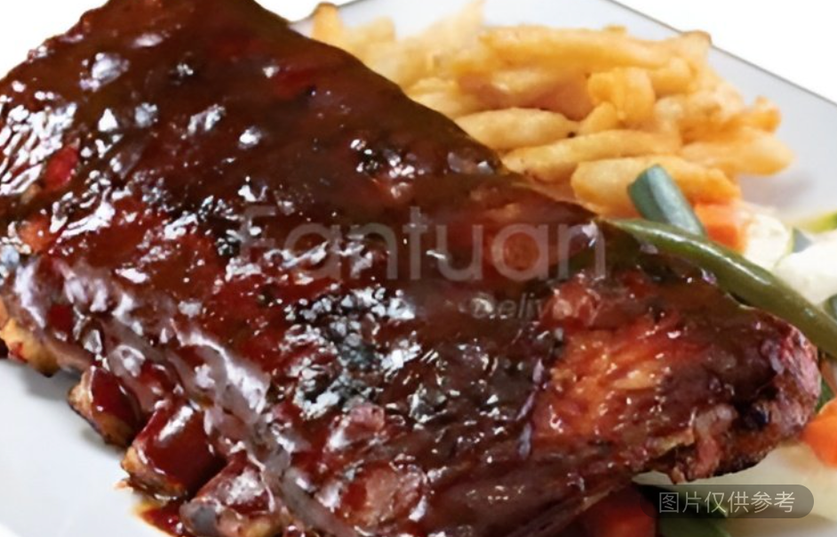 蜜汁烤肋排+湯+隨餐沙拉