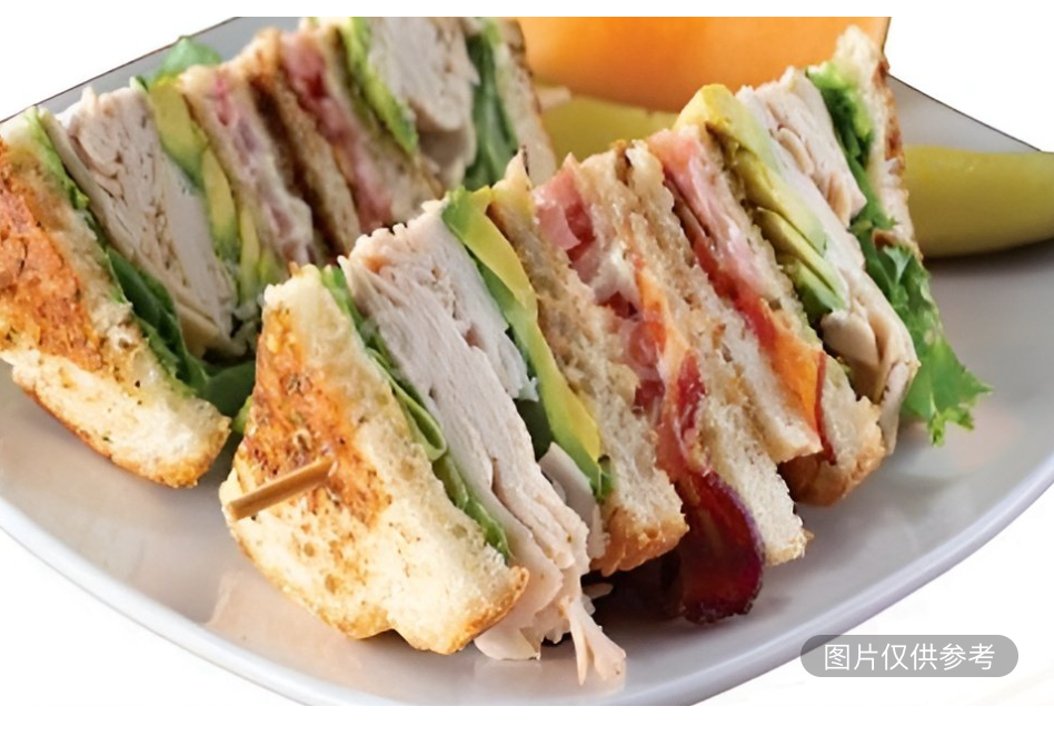 鄉村俱樂部三明治+炸薯條