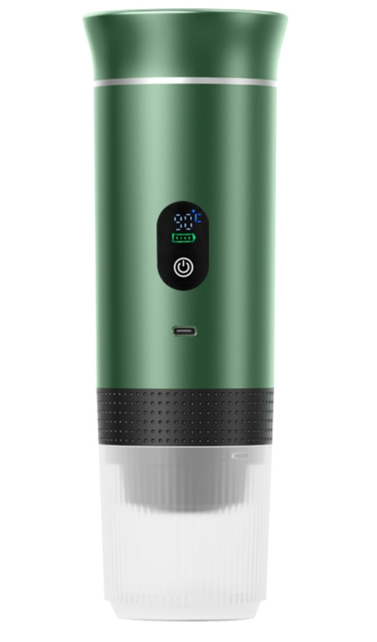 晶雅家 膠囊咖啡機 濃縮便攜式咖啡機 咖啡粉大小膠囊三合一 可加熱typeC充電 提神減脂必備 -帶數顯-黑/白/灰/銀/綠