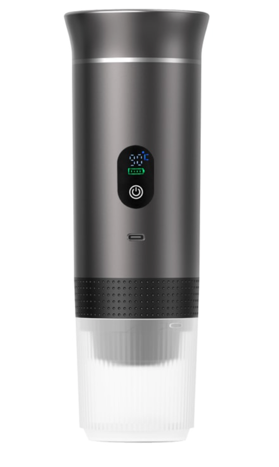 晶雅家 膠囊咖啡機 濃縮便攜式咖啡機 咖啡粉大小膠囊三合一 可加熱typeC充電 提神減脂必備 -帶數顯-黑/白/灰/銀/綠