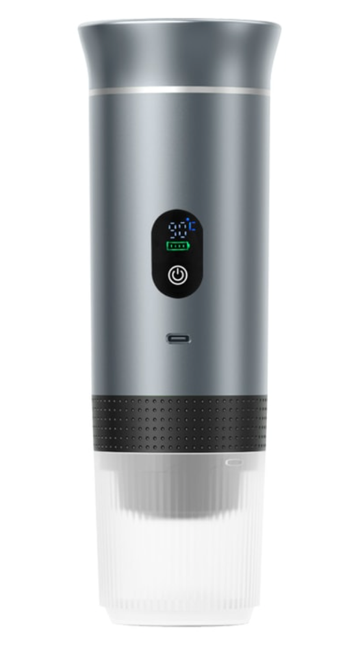 晶雅家 膠囊咖啡機 濃縮便攜式咖啡機 咖啡粉大小膠囊三合一 可加熱typeC充電 提神減脂必備 -帶數顯-黑/白/灰/銀/綠