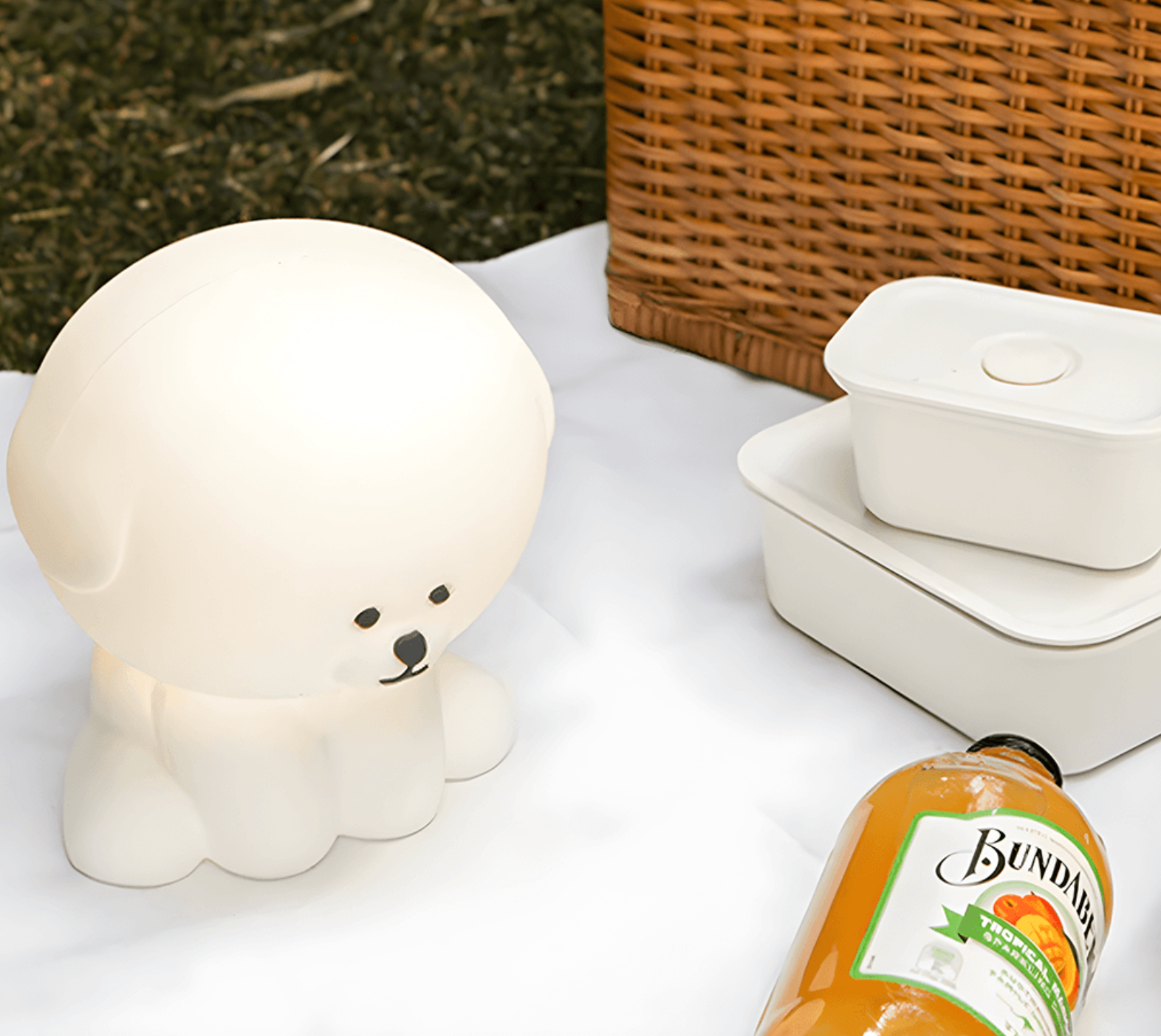 韓國DAILYLIKE 每日心情燈LED燈 小熊拍拍燈 可愛小夜燈多彩床頭燈 USB接口充電 9.4×11.05×15.5cm