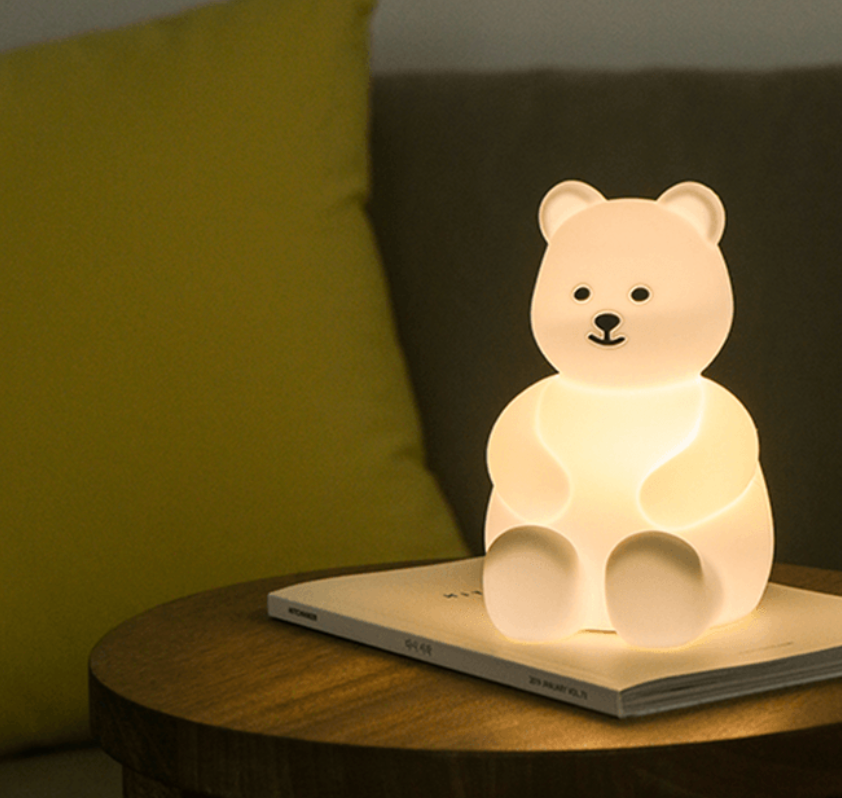 韓國DAILYLIKE 每日心情燈LED燈 小熊拍拍燈 可愛小夜燈多彩床頭燈 USB接口充電 9.4×11.05×15.5cm