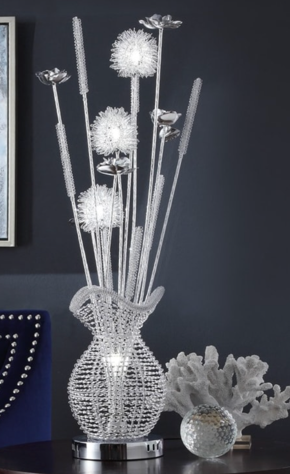 美國 hiorin 超現代檯燈 *1 燈絲式花朵 客廳燈絲狀花朵LED燈體 超未來主義美學