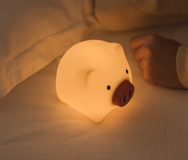 TIMESWOOD 矽膠小夜燈 2W 1件 拍拍無極調光 萌寵檯燈