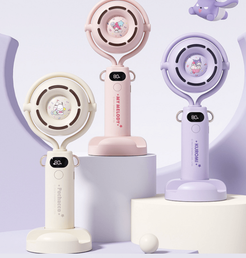 FOXTAIL 三麗鷗戶外手持風扇 高速靜音大風USB風扇-庫洛米 1件