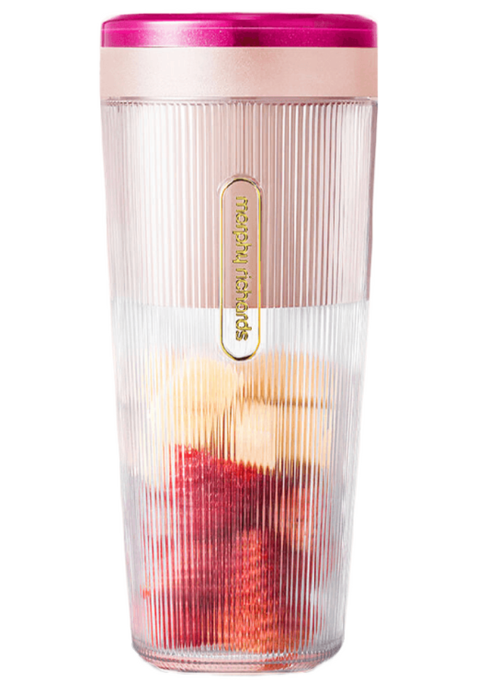 摩飛榨汁杯300ml 無線充電迷你果汁杯 小型便攜式果汁機家用水果機榨汁機 翡冷綠/ 落櫻粉