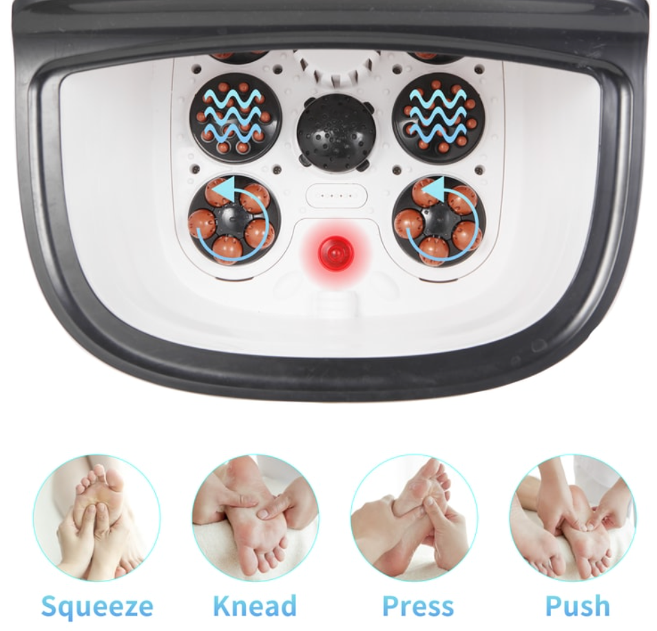 MASAG A30豪華自動款多功能按摩足浴桶 觸控式液晶面板控制器 加深設計 電動滾輪洗腳桶 紅外線燈附氧氣泡泡 足部水療與放鬆保養泡腳桶