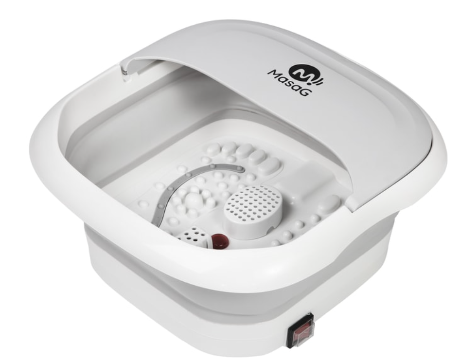 MASAG 折疊式足部水療按摩器 MASAG足浴按摩器 自動加熱型 可折疊泡腳桶 便攜式旅行洗腳盆 緩解疲勞和身體壓力的理想禮物