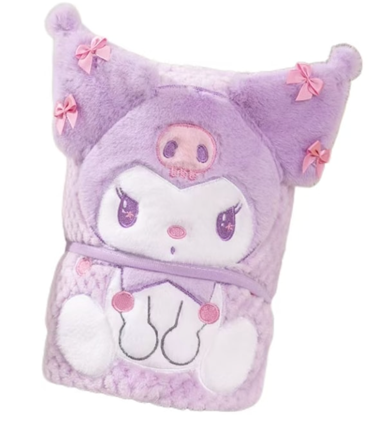 FOXTAIL 菠蘿格法蘭絨毛毯 加厚毯子保暖空調毯-美樂蒂/酷企鵝/凱蒂貓/醜魚漢頓/大耳狗/帕恰狗/酷洛米