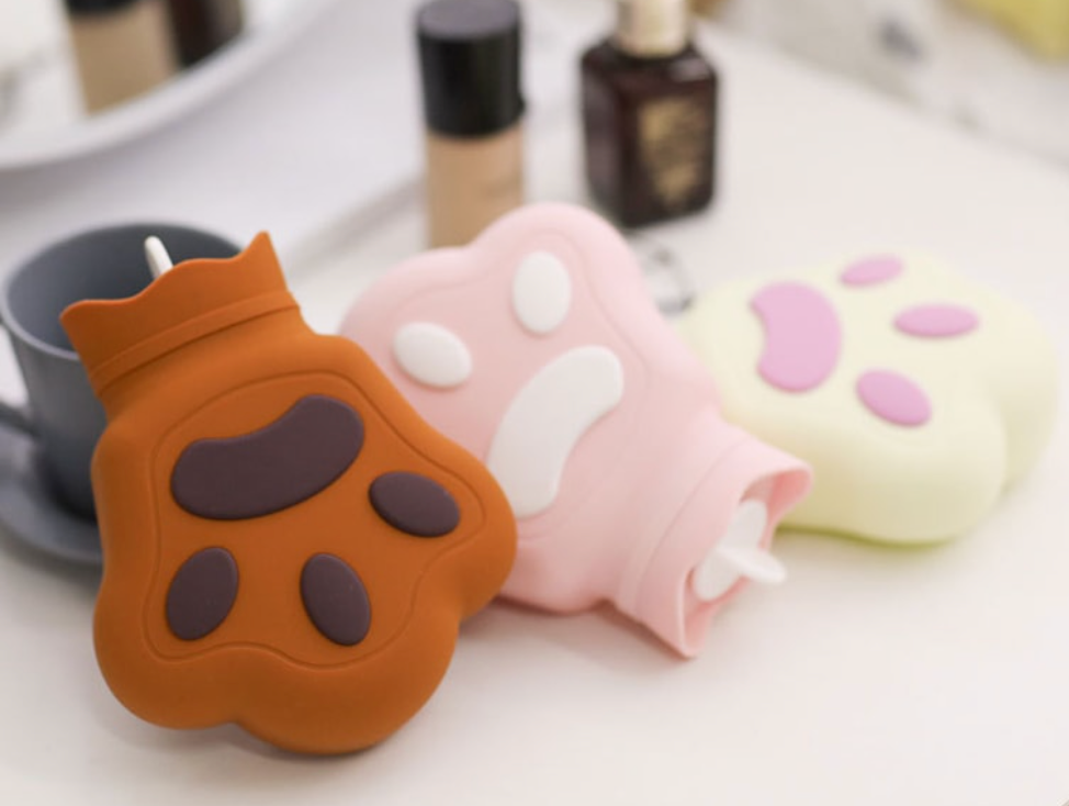 尚官 熊掌暖寶寶 白色/個 迷你隨身 熱敷暖肚子 可微波爐加熱 注水熱水袋