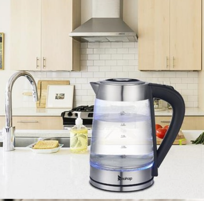 美國 法提娜 美規 2.5L 電水壺 110V 1200W 玻璃 帶藍光 熱水壺 安全