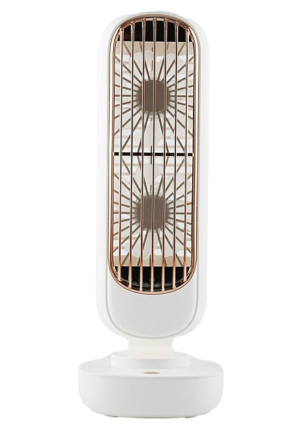 靜音雙葉塔扇風扇 無線雙倍出風 白色