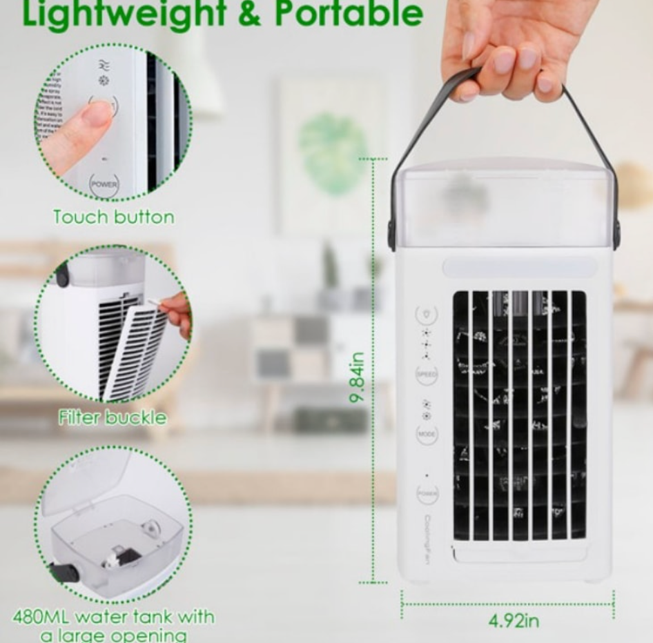 美國 法提娜 便攜式空調 1個 冰水噴射3秒體感降7℃ 球型擺風