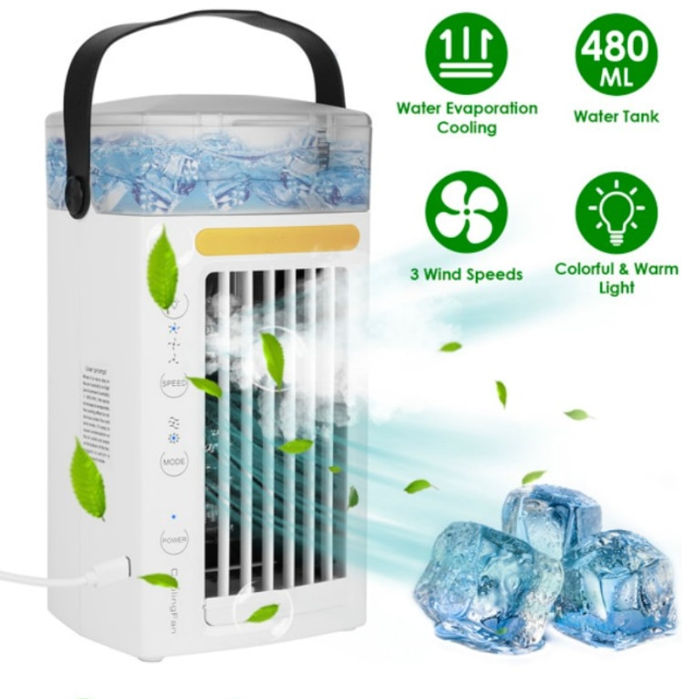 美國 法提娜 便攜式空調 1個 冰水噴射3秒體感降7℃ 球型擺風