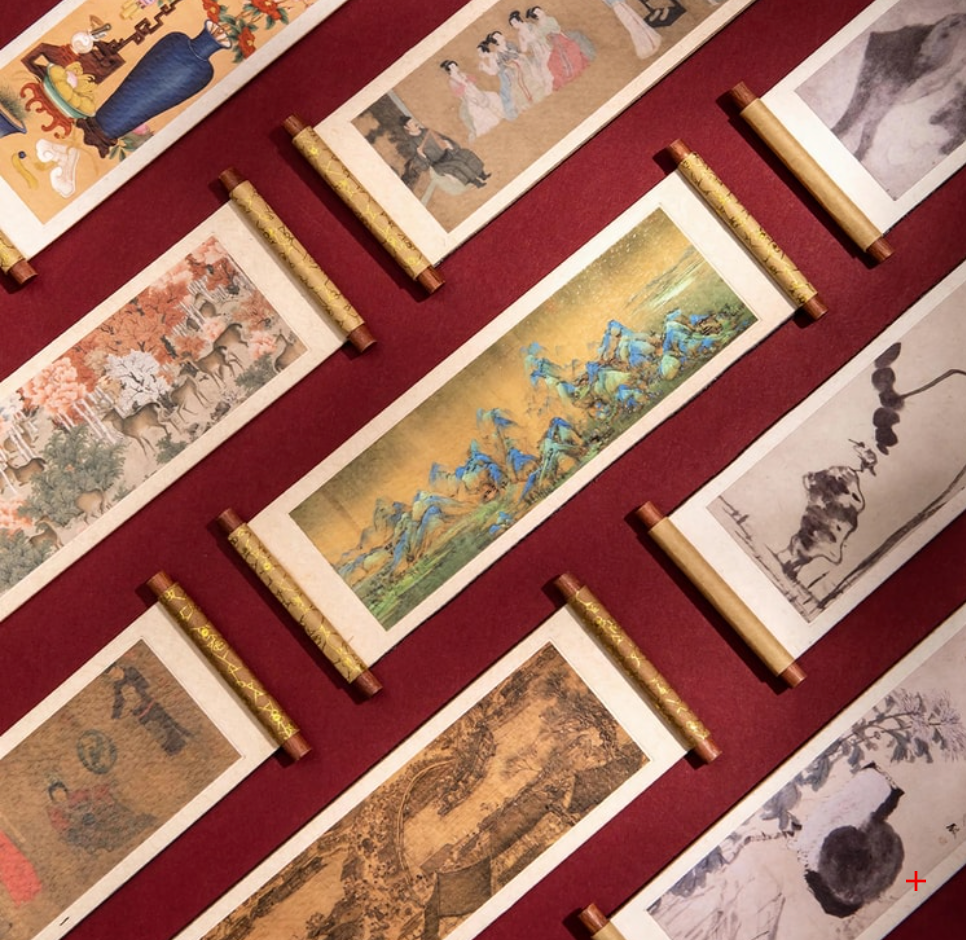 故宮文創 千里江山圖冰箱貼 捲軸磁貼創意裝飾貼 中國風博物館禮物