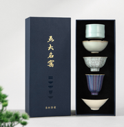故宮文創 五大名窯茶具禮盒 陶瓷杯組 汝窯官窯哥窯鈞窯定窯 1盒5杯