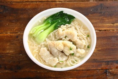 魚滑撈蝦子粗麵