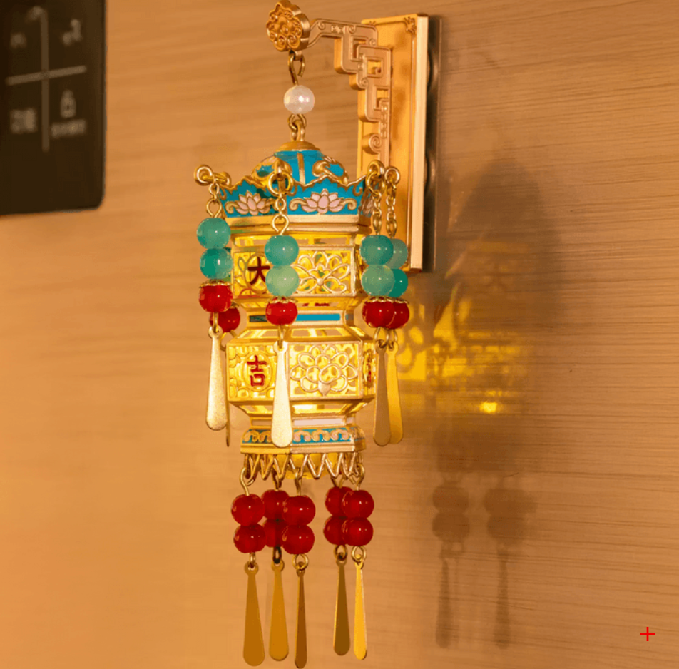 故宮文創 大吉宮燈冰箱貼紙 文創禮物 立體琉璃宮燈 帶燈發光 1個裝