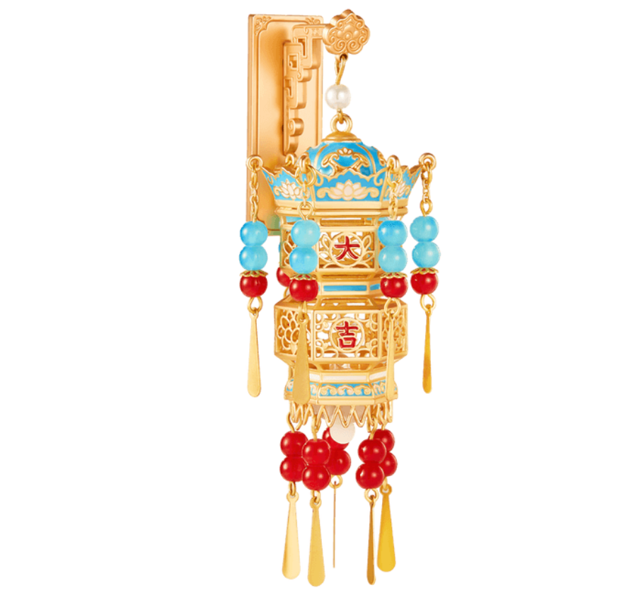 故宮文創 大吉宮燈冰箱貼紙 文創禮物 立體琉璃宮燈 帶燈發光 1個裝