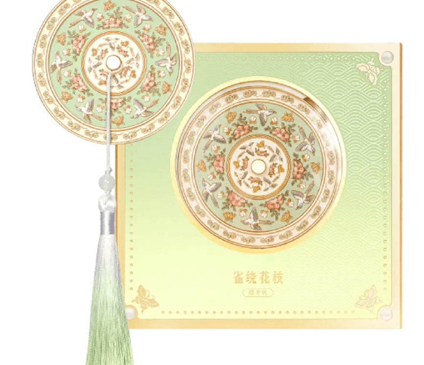 故宮文創 精緻隨身鏡子 文創禮物 送禮推薦 雀繞花枝/人面桃花