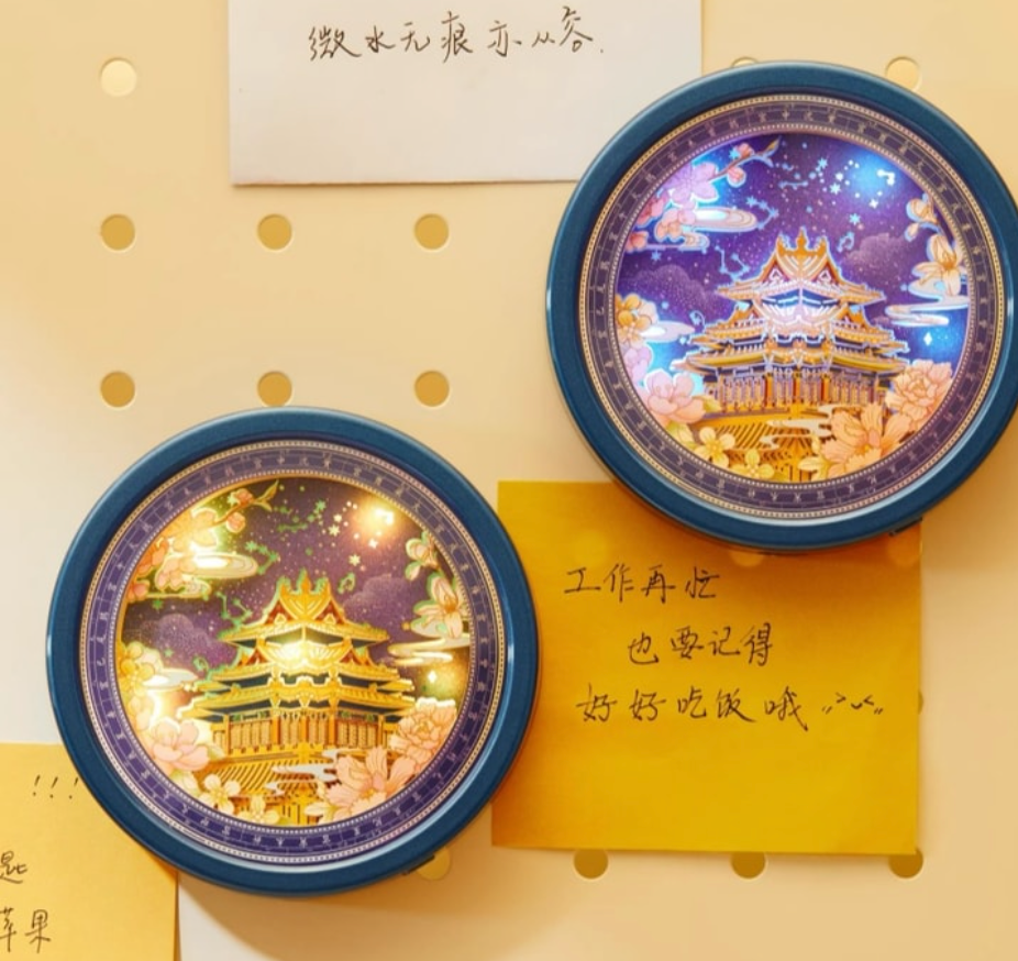 故宮文創 「角樓紙雕冰箱貼小夜燈」故宮博物館文創 3D立體光影 生日創意禮物 1個