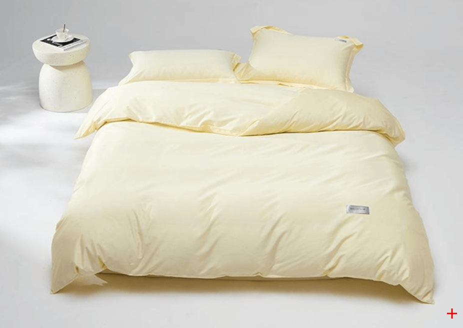 Lullabuy 溯然本真 純棉床上三件套居家床品(床單*1+被套*1+枕頭套*1) Twin Size/Double Size/ Queen Size/ King size 十種顏色可選