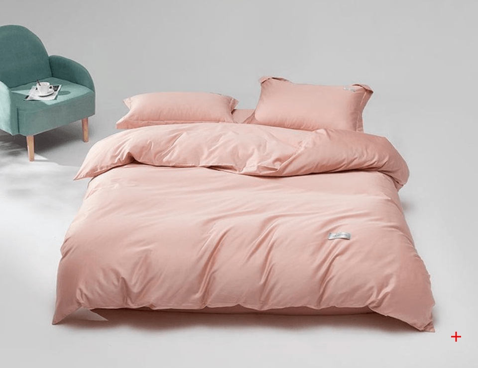 Lullabuy 溯然本真 純棉床上三件套居家床品(床單*1+被套*1+枕頭套*1) Twin Size/Double Size/ Queen Size/ King size 十種顏色可選