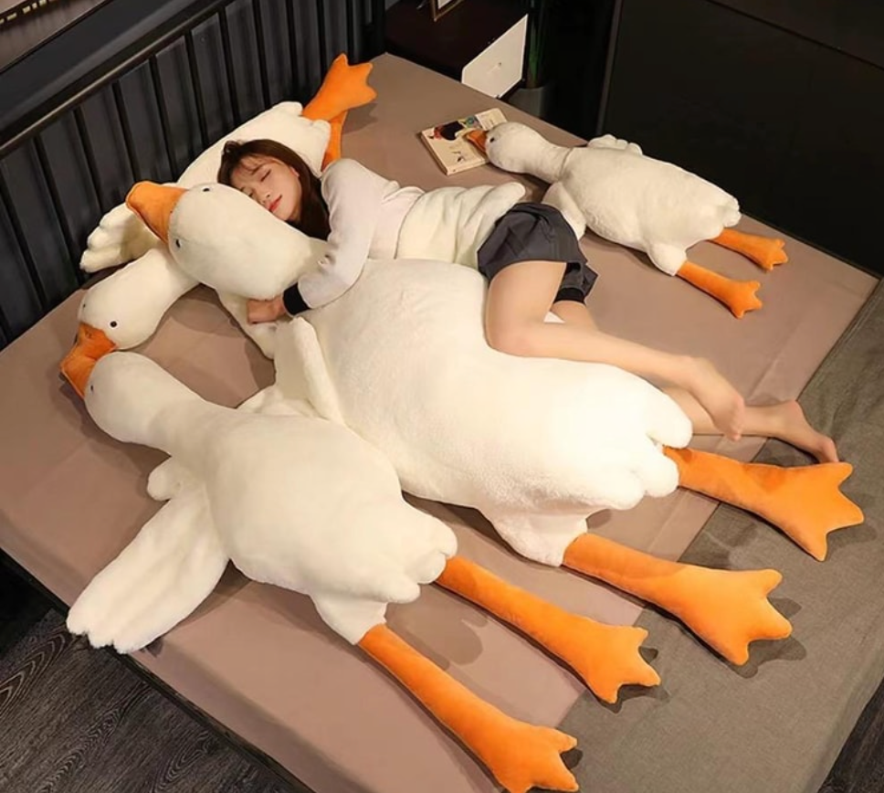 Lullabuy 爆大鵝抱枕可愛抱枕/睡抱枕/長絨抱枕160cm