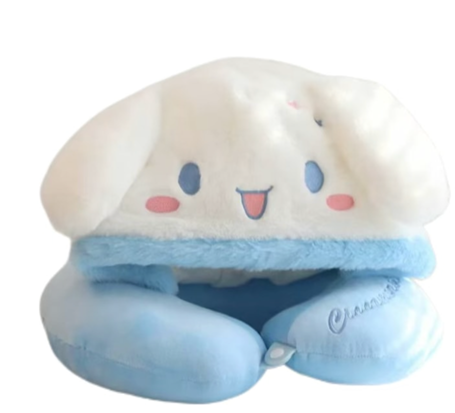 FOXTAIL 護頸枕便攜連帽頸枕 辦公室午睡枕頭卡通U型枕