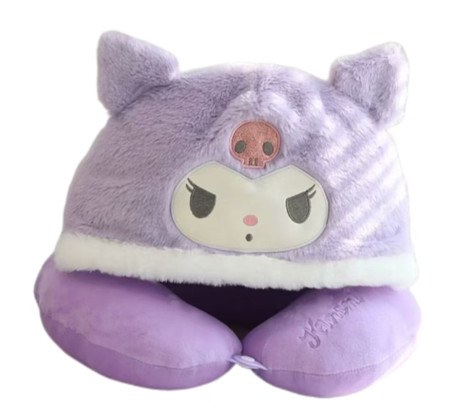 FOXTAIL 護頸枕便攜連帽頸枕 辦公室午睡枕頭卡通U型枕