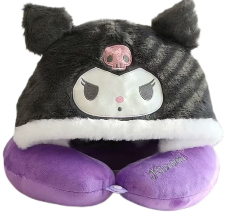 FOXTAIL 護頸枕便攜連帽頸枕 辦公室午睡枕頭卡通U型枕