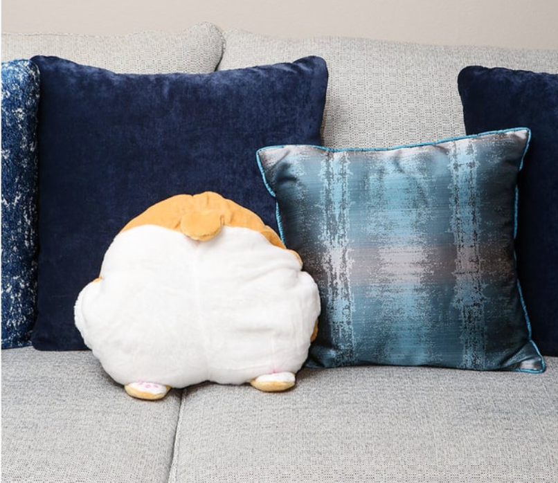 Petorama 柯基屁屁超軟毛絨絨可收納空調毯/枕頭/暖手抱枕 #多功能三合一#