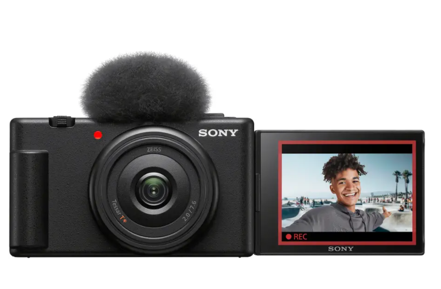 Sony - ZV-1F 影片部落格相機（內容創作者和部落客專用）- 黑色