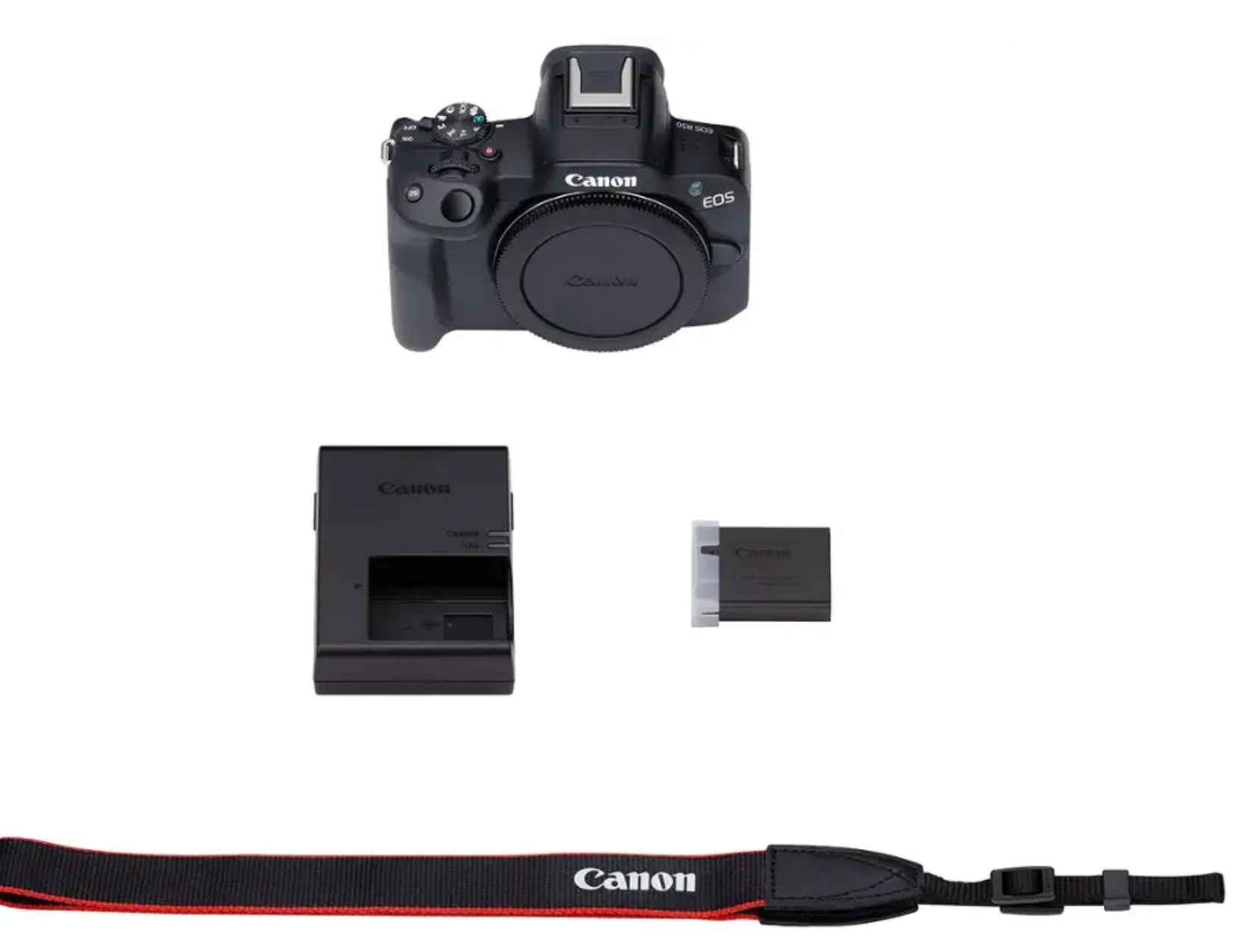 佳能 - EOS R50 4K視訊無反光鏡相機（僅機身）-黑色