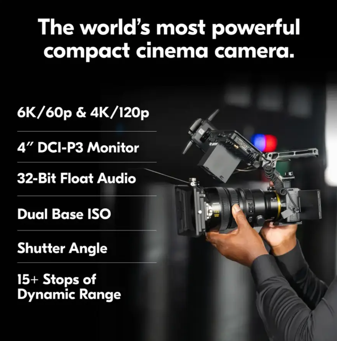 尼康ZR全片幅無反光式電影攝影機套裝，包含35mm廣角鏡頭（Z卡口），黑色