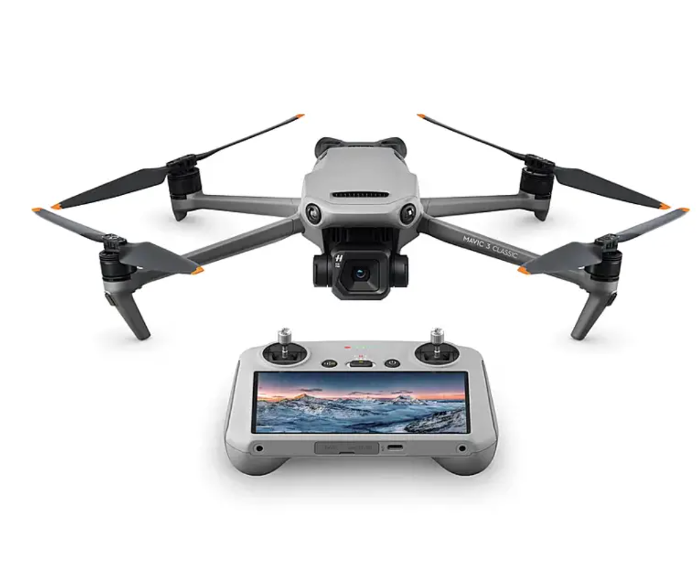 DJI - Geek Squad認證翻新款Mavic 3 Classic無人機及內建螢幕遙控器套裝（灰色）