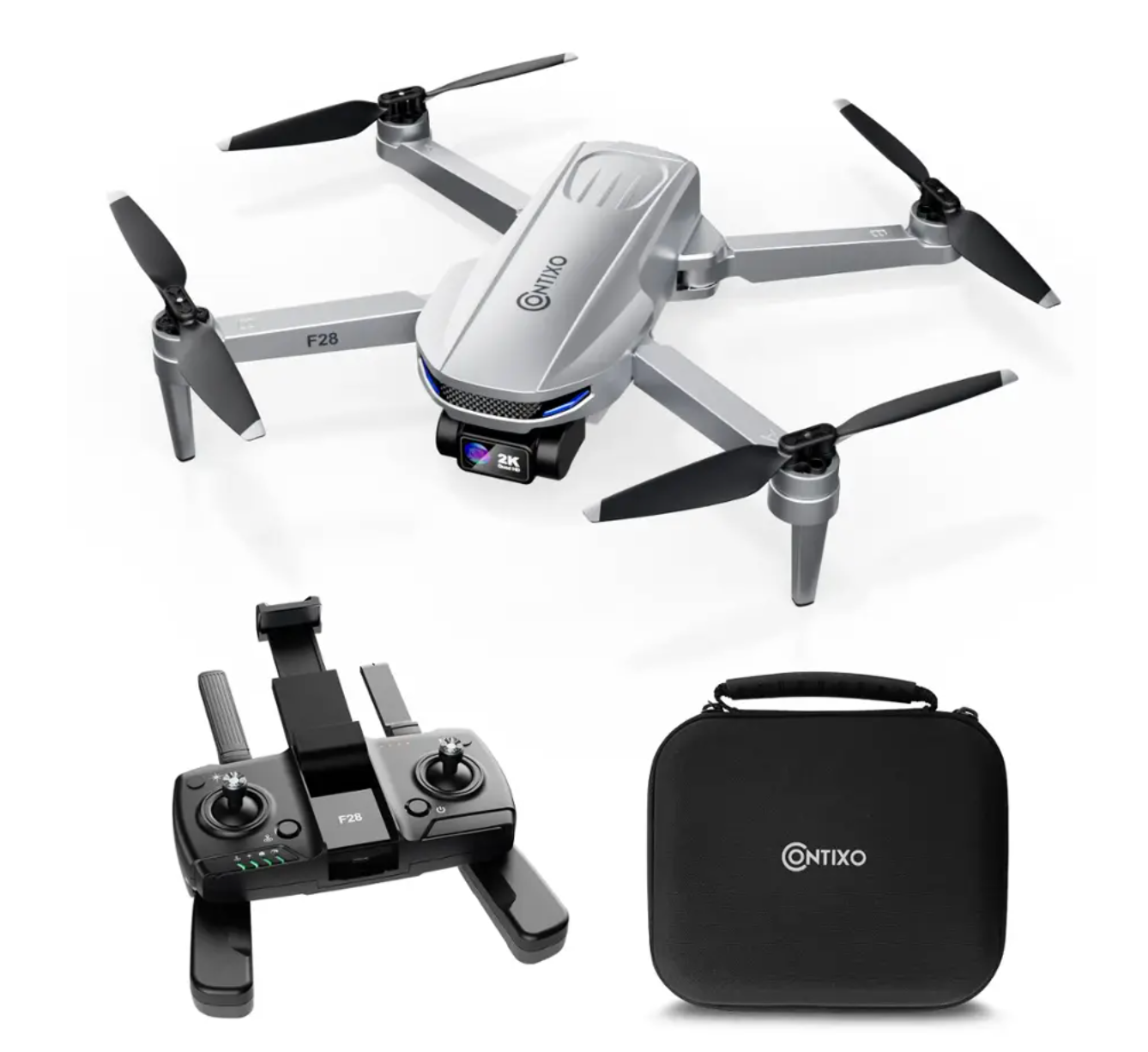 Contixo F28 GPS無人機（附遙控器）-銀色
