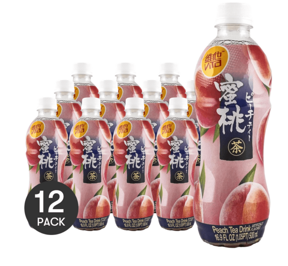 香港VITASOY 蜜桃茶 日式蜜桃飲品 12瓶裝 500ml