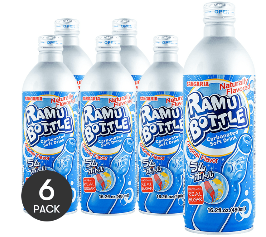 日本SANGARIA三佳麗 波子汽水 碳酸飲料 原味 鋁罐裝 480ml *6【6份超值裝】