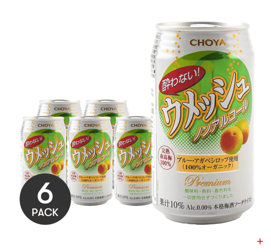 日本CHOYA 日式青梅味碳酸汽水 350ml *6【6份超值裝】