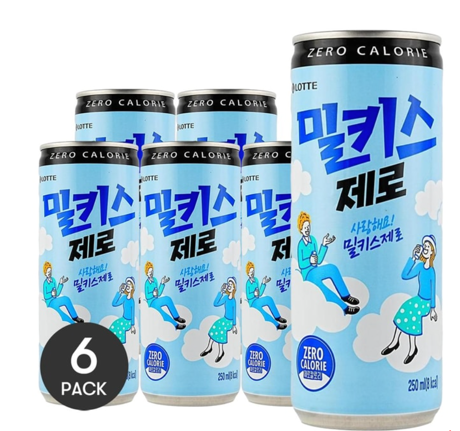 韓國LOTTE樂天 MILKIS妙之吻 牛奶蘇打水乳酸菌汽水 0糖 250ml【Hello Kitty聯名 可愛暈了!!】