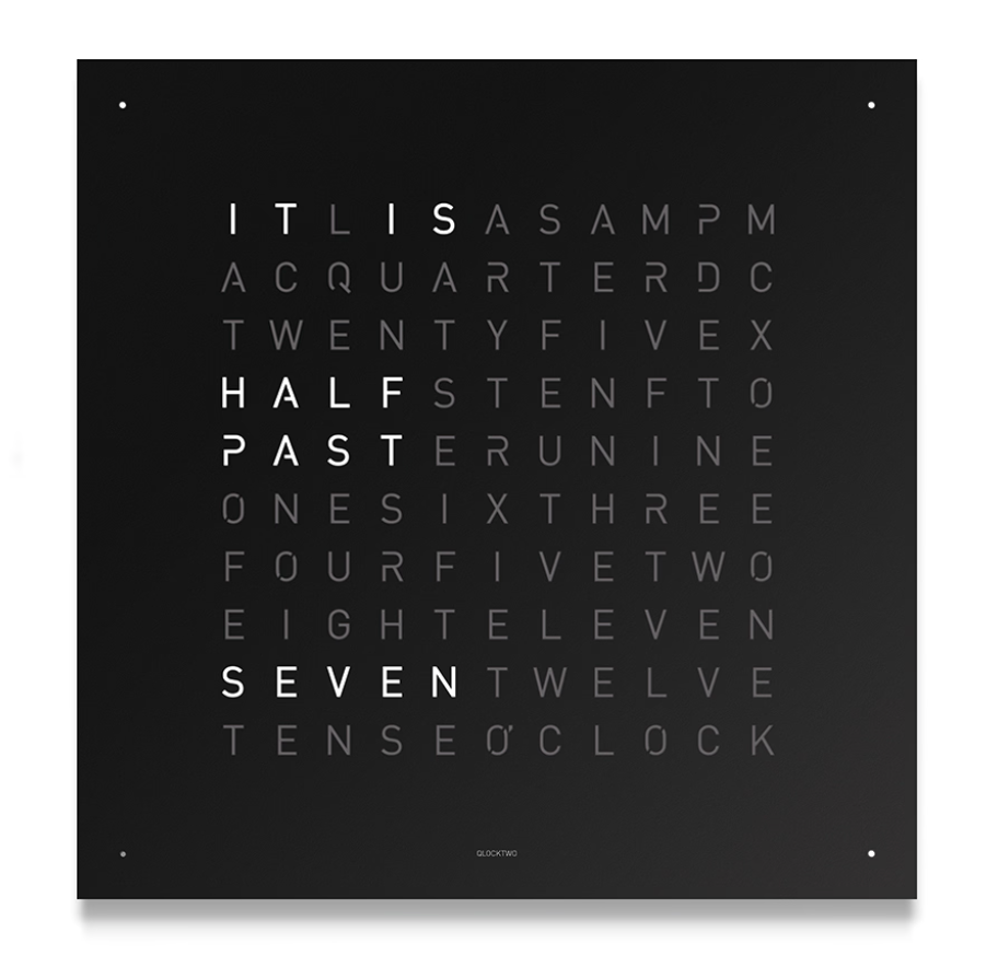 QLOCKTWO 文字顯示鐘錶 多語言可選擇