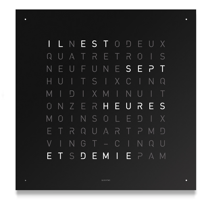 QLOCKTWO 文字顯示鐘錶 多語言可選擇