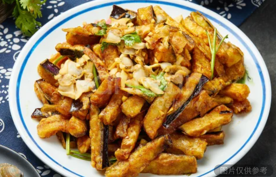 蛤蜊肉拌茄子