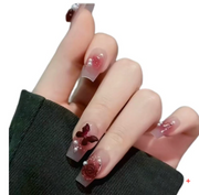 靚荑堂 穿戴甲-紫魅蝴蝶中長送工具包