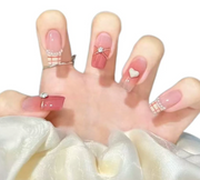 靚荑堂 穿戴甲-珍珠粉格紋中長送工具包