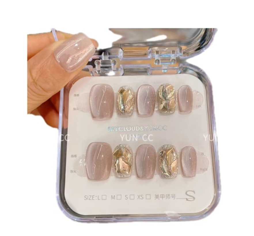 手工穿戴甲 短款甲片美甲貼紙 書翠年華【新年款】