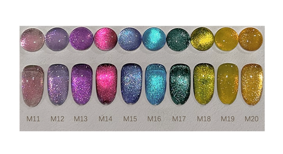 櫻禾nail 【春夏秋冬 M系列】 爆閃貓眼膠指甲油套裝 共40色甲油膠 美甲色膠5g *10瓶套裝 春/夏/秋/冬 四款可選
