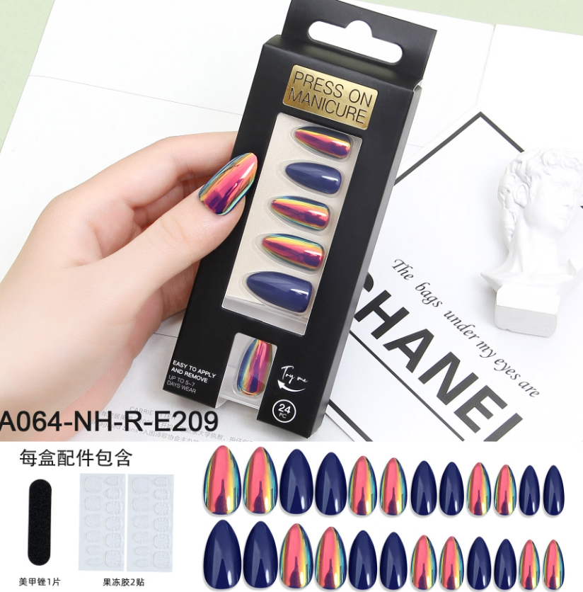 【網紅爆款】Joyme｜穿戴式美甲片24片 光面0080-E209 1 份